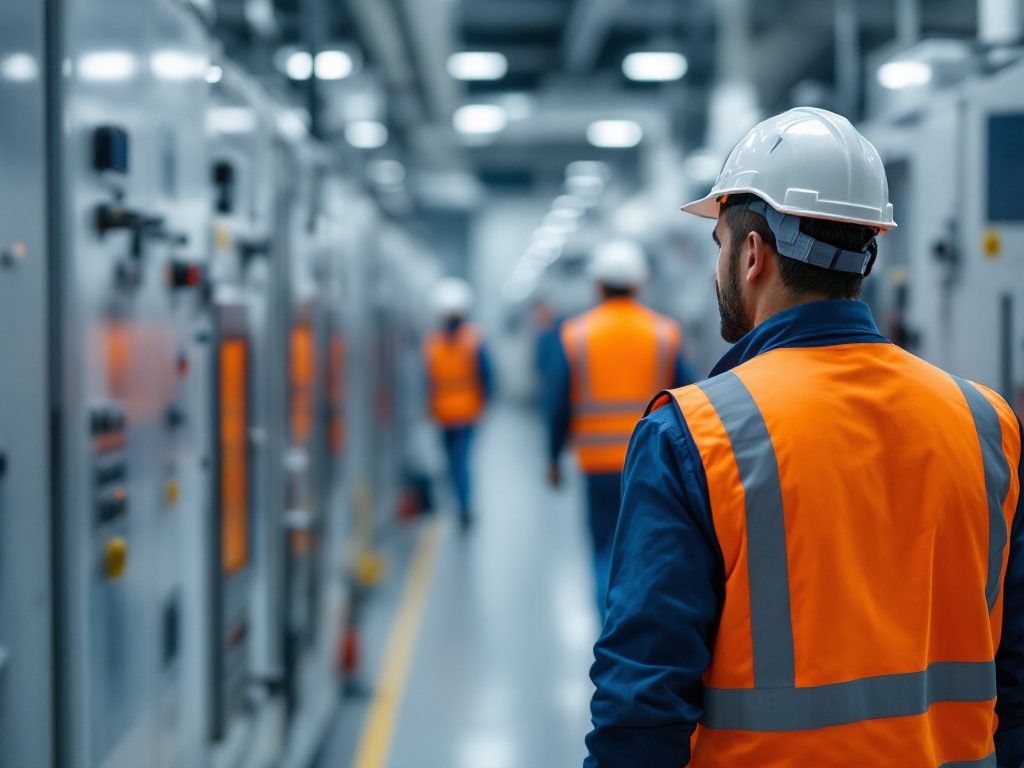 Personal en una planta industrial
